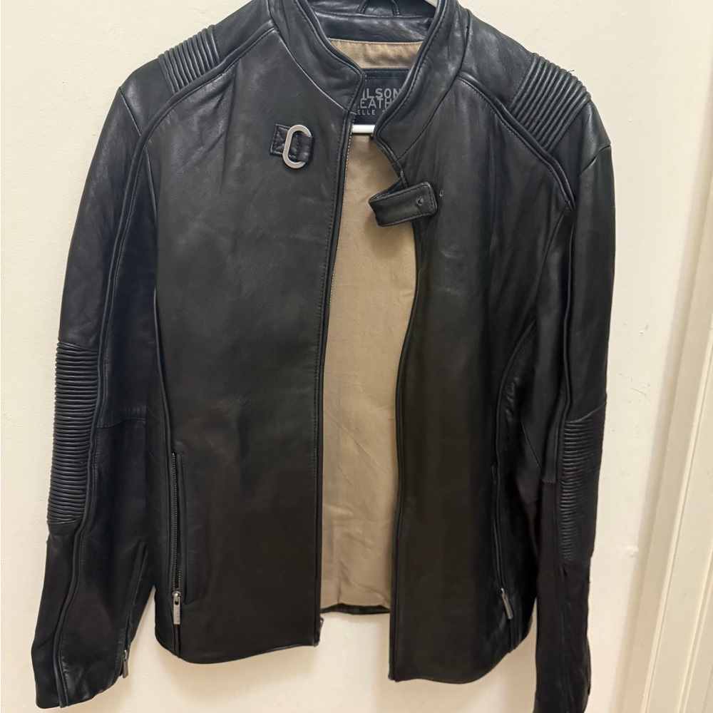 Wilsons Leather Black and Tan Jacket